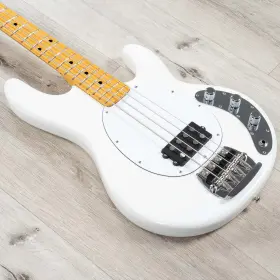 346-02-22-02-mb-cr Music Man Ernie Ball Retro Ft70s Stingray Bass Maple Fretboard White High Gloss