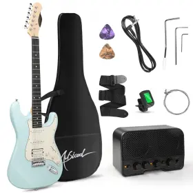 Cas-01-olympic Musicool 39 Inch Electric Guitar Starter Kit Hss Pickups Solid Body I