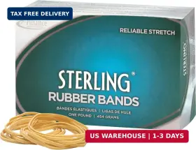 24335 #n/a 999900730448 Alliance Rubber Sterling Bands Size #33 1 Lb Box Contains Approx