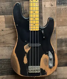 Pb-55 Nash Black 4-string Bass Guitar - Extra Heavy Aging