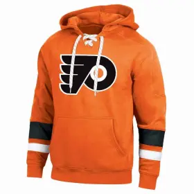 Nhl 199268011160 Philadelphia Flyers Mens Long Sleeve Hooded Sweatshirt With Lace - M