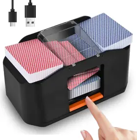 Nileole 313038956936 Quiet And Rechargeable 2 Decks Card Shuffler Automatic 2000 Mah Electric Sh