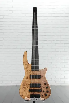 Cr6-bg-pb Ns Design Cr6 Radius Bass Guitar - Poplar Burl Sweetwater Usa Exclusive