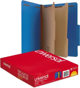 Unv10301 Office Products Bright Colored 2-divider Letter Size Pressboard Classification Folders
