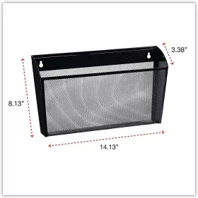 Unv20026 Office Products 14 Inch X 3.1 8.2 Metal Mesh Wall Letter File - Black