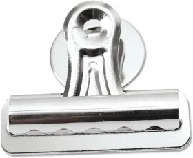 Unv31261 Office Products Bulldog Magnetic Clips Medium Nickel 12/pack