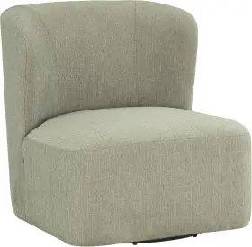 Office Star Products Luc-by12 Lucia Modern Barrel Swivel Accent Chair Fog Fabric