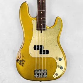 P4-1920 Olinto By La Bella 4-string P Bass 2024 - Carbo Gold Relic