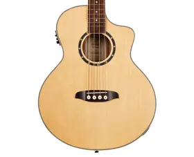 D7ce-4 Ortega Guitars 842960182521 Deep Series Medium Scale A/e Bass - Natural Open Box