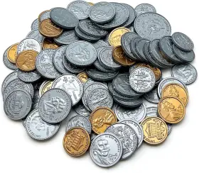 Tcr20639 Os 20639 Play Money Assorted Coins Multi