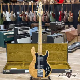 00508515-pvt40 Peavey 1980 T-40 Maple Neck Bass Guitar With Case Natural