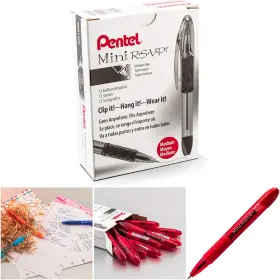 Pentel Bk91mnb 12 Pack Red Medium Line Ballpoint Pen 1.0mm Writing Office Supplies