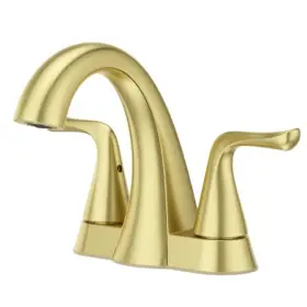 Pfister 038877664636 Scratch Willa 4 Inch Centerset 2-handle Bathroom Faucet In Brushed Gold