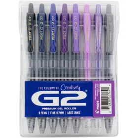 Xp034001-pamz Pilot Gel Roller Pens Fine Point 7 Mm 8 Pack Premium Boost Purple Colors
