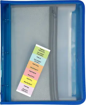 48115 Products Inc Zippered Binder With Expanding File 2 Inch Expansion 7 Sections Zipper Closure 1
