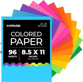 Products Inc. 744759277619 Assorted Bright Colored Paper - 24 Lb 89 Gsm Acid-free Fade-resistant 8.5x11