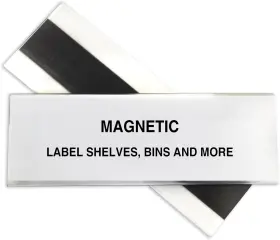 87247 Products Inc Hol-dex Magnetic Shelf/bin Label Holders Side Load 2 X 6 Clear 10/box