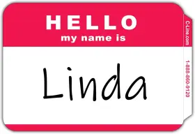 92234 Products Inc. Pressure Sensitive Peel And Stick Badges Hello My Name Is Red 3.5 X 2.25 Inch