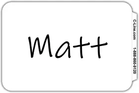 92277 Products Inc. Pressure Sensitive Peel And Stick Name Badges Plain White 3.5 X 2.25 Inches 1