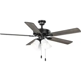 Progress Lighting 785247264346 Airpro 52 Inch Matte Black 5-blade Ac Motor Transitional Ceilin