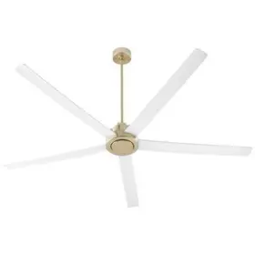 Quorum International 190808176486 80805-808 Revel 80 Inch Ceiling Fan Aged Brass With Studio White