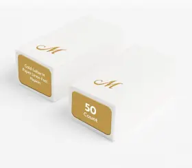 Rwa1186gm-50 Restaurantware Luxenap 15.8 X 7.9 Inch Linen-feel Guest Towels 50 Lettered Hand - Gold