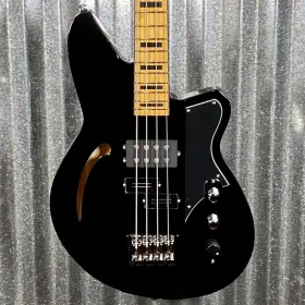 69186 Reverend 810183036785 Basshouser Fatfish Semi Hollow 4 String Bass Black #69186