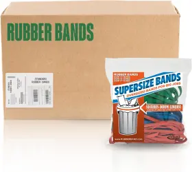 08997 Rubber Company Supersize Bands Assorted Large Heavy Duty Latex - 24