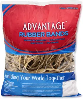 Rubber Company 445025944923 Advantage #33 Bands 1 Lb Bag Approx. 600 Natural Crepe