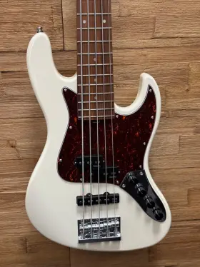 Sadowsky 033685197464 Metroexpress Hybrid P/j 5-string Bass Olympic White 9lbs With Gig Bag New
