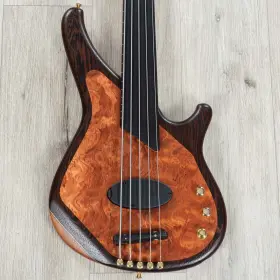 Cu3-000136 Sandberg Guitars Custom Thinline Fretless 5-string Bass Wenge Bubinga Top Natural Matt