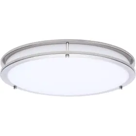 Satco 045923406447 Glamour Led 17 Inch Flush Mount Brushed Nickel Finish 27k/3k/35k/4k/5k Cct Selec