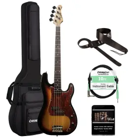 Sawtooth 811501078791 Ep Series Electric Bass Guitar Vintage Burst With Tortoise Pickguard