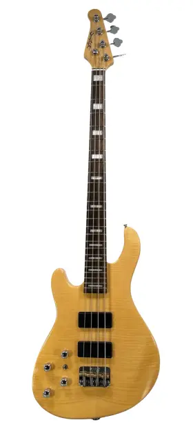 St-jb24-nfg Sawtooth Mod24 Natural Flame Maple 24 Fret Electric Bass Guitar Left-handed