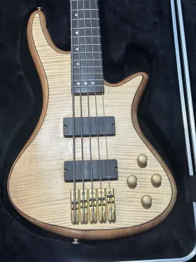 0633951 Schecter Diamond Series 5-string Electric Bass Guitar Natural With Case