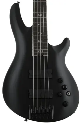Twin-5 Schecter 1395 Sls Evil Bass Guitar - Satin Black