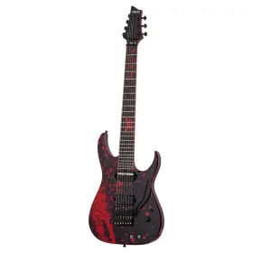 2485 Schecter Sullivan King Banshee 7 Fr-s 7-string Rh Obsidian Blood Electric Guitar