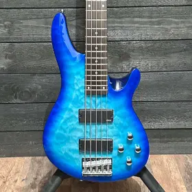 2503269003 Schecter C-5 Plus 5 String Electric Bass Guitar - Blue