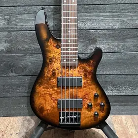2503269011 Schecter C-5 Standard 5 String Electric Bass Guitar - Tobacco Burl