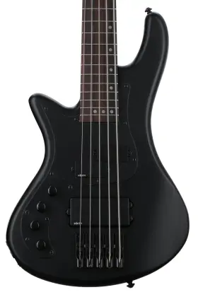 2527 Schecter Stiletto Stealth 5 Left-handed Bass Guitar - Satin Black