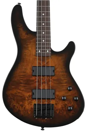 3970 Schecter C-4 Standard Electric Bass - Tobacco Burl