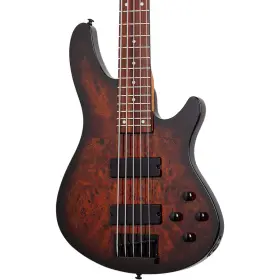3972 Schecter C-5 Standard 5-string Electric Bass - Tobacco Burl