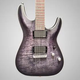 510029027 Schecter C-1 Platinum Electric Guitar - See-thru Black Satin