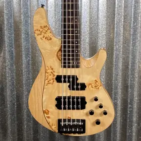 0778 Schecter 810051475807 Reaper 5 String Bass Poplar Burl Top Natural Satin #0778