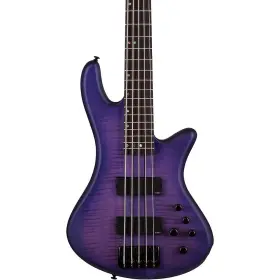 Studio-5 Schecter Guitar Research 197881255992 Le Stiletto 5-string Bass Trans Purple Burst Rf