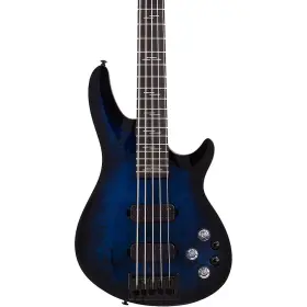 Schecter Guitar Research 197881294083 Omen Elite-5 5-string Electric Bass See-thru Blue Burst Rf