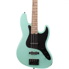 2910 Schecter Guitar Research J-4 Maple Fingerboard Electric Bass Sea Foam Green Black Pickguard