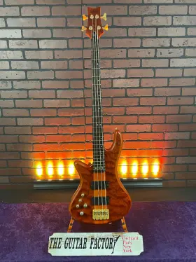Stilettostudiolh-0505-u Schecter 2012 Stiletto Studio Left-handed 4 String Bass Guitar - Honey Satin