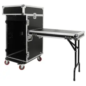 Sa-ptr-16uct Seismic Audio 16 Space Rack Case With Slant Mixer Top And Casters