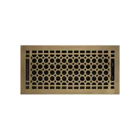 929149-6-14 Signature Hardware 781889440599 Honeycomb Brass Floor Register - 6 Inch X 14 6-5/8
